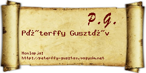 Péterffy Gusztáv névjegykártya