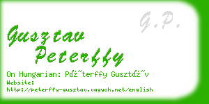 gusztav peterffy business card